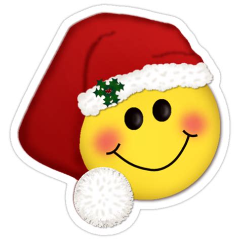 Pegatinas Santa Smiley Merry Christmas De Lallinda Redbubble