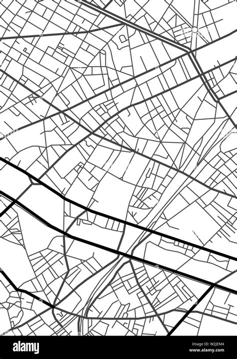 Vector Abstract City Map In Black And White Stock Vector Image And Art