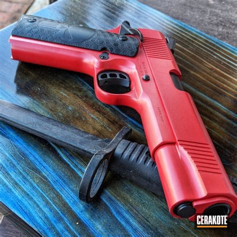 Punisher Themed 1911 Handgun Build Coated In Cerakotes Graphite Black