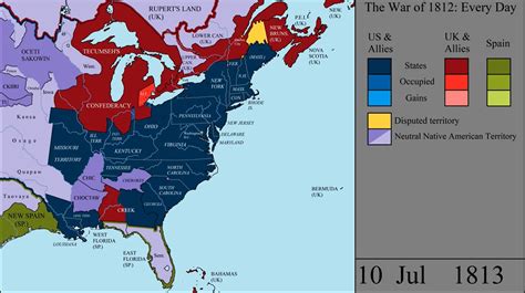 United States Map 1812