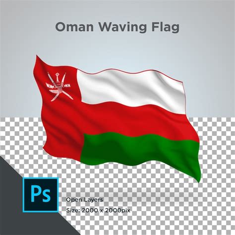 Premium Psd Oman Flag Wave Design Transparent