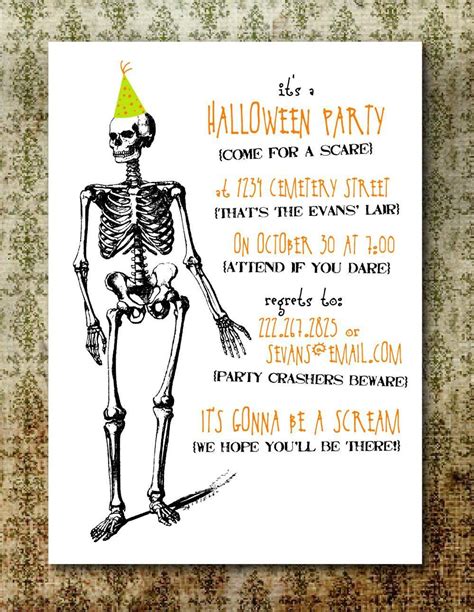 Free Printable Halloween Party Invitations For Adults