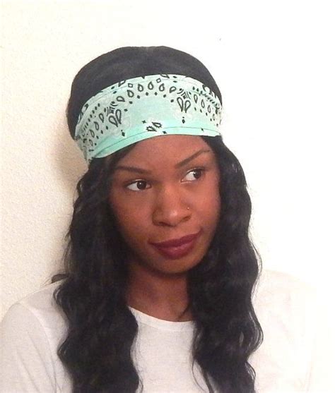 Soft Teal Blue Bandana Headband Work Out Running By Zenshine Bandana