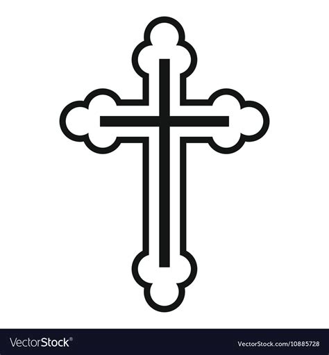 Crucifix Icon In Simple Style Royalty Free Vector Image