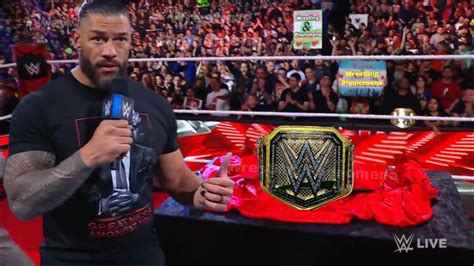 Roman Reigns Reveal New Undisputed Wwe Universal Championship Raw
