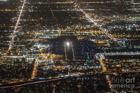 Airport Runway Night Aerial Photograph By Trekkerimages Photography