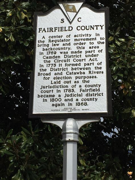 Fairfield County Historic Sign Winnsboro South Carolina Paul