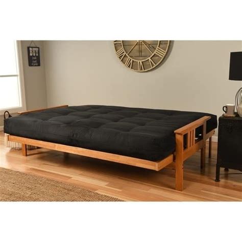 Add soft and versatile seating to your home with stylish futons. Queen-size Futon with Butternut Finish and Suede Mattress ...