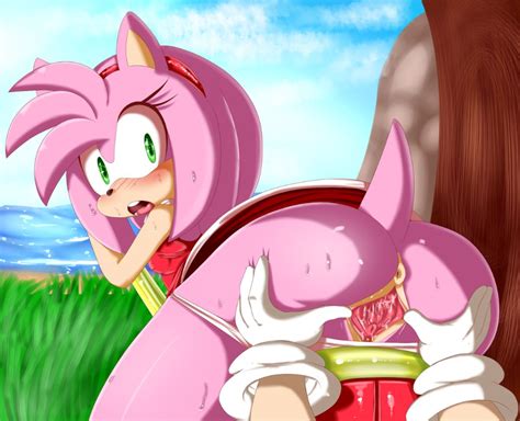 Rule 34 Amy Rose Anus Ass Big Butt Blush Female From Behind Furry