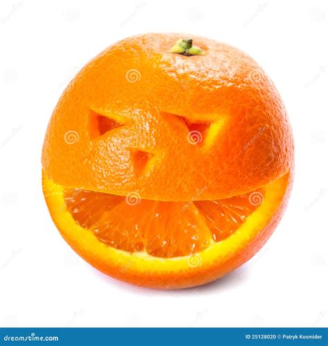An Orange With Smiley Face Stock Photo Image Of Colorful 25128020