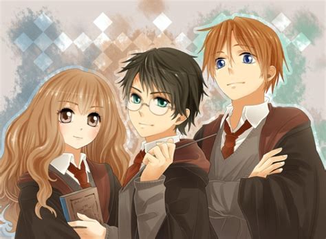 harry potter 23 characters redesigned as anime characters