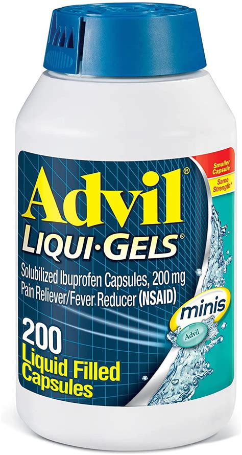 Advil Liqui Gels Minis Pain Reliever And Fever Reducer Pain Medicine