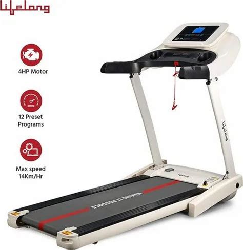 Lifelong Fitpro 4hp Heart Rate Sensor Motorized Treadmill For Home