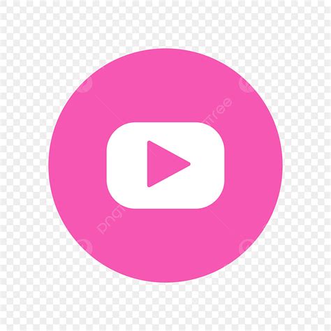 Youtube Icon Clipart Vector Youtube Pink Icon With Transparent