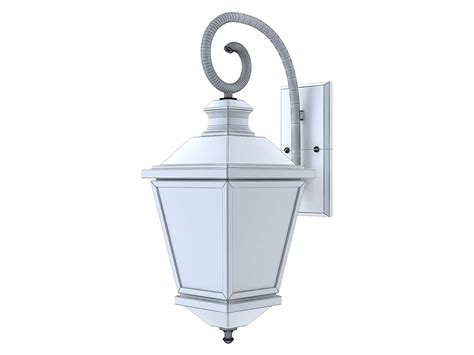 High quality indoor and outdoor lightings available. Black lantern wall lamp 3D model