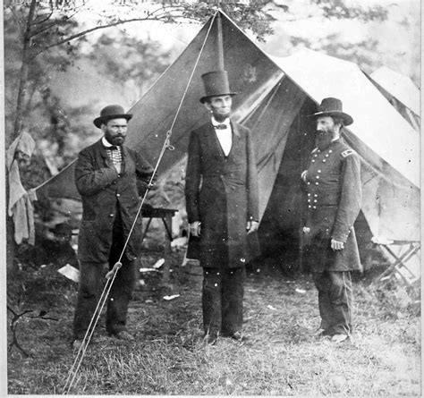 Allan Pinkerton Of The Secret Service President Lincoln And Major