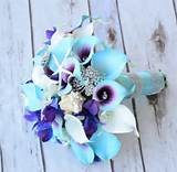 Photos of Purple And Turquoise Silk Flowers