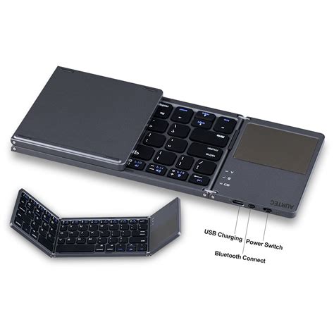 Foldable Bluetooth Keyboard With Touchpad Wireless Touch Keyboard