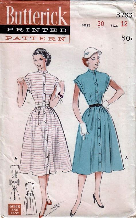 Sew This Sporty Dress With A Full Skirt From The 1950s Misses Size 12