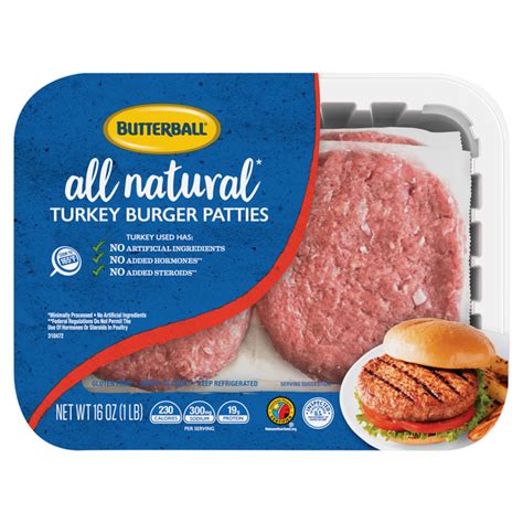 Save On Butterball Turkey Burger Patties 93 Lean All Natural 4 Ct
