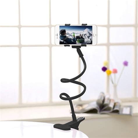 360 Degree Rotating Mobile Phone Holder Telescopic Flexible Clip Table