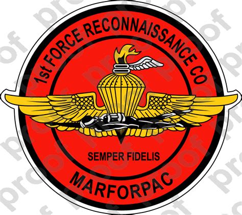 Sticker Usmc Unit 1st Force Reconnaissance Co Ooo Lisc20187 Mc