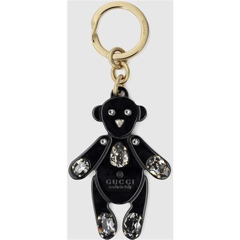 Gucci Teddy Bear With Crystals Key Ring Charm 210 Liked On Polyvore