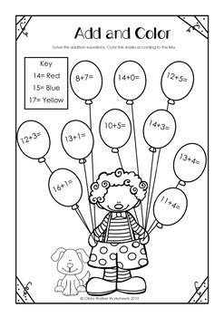 Addition to 20 Worksheets (Adding to Twenty Printables) / All Varied