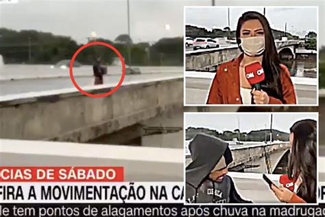 Terrifying Moment Cnn News Reporter Is Mugged At Knifepoint Live On Air By Homeless Man The Us Sun