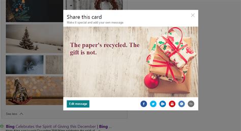 Send Christmas Greeting Cards With Microsoft Bing