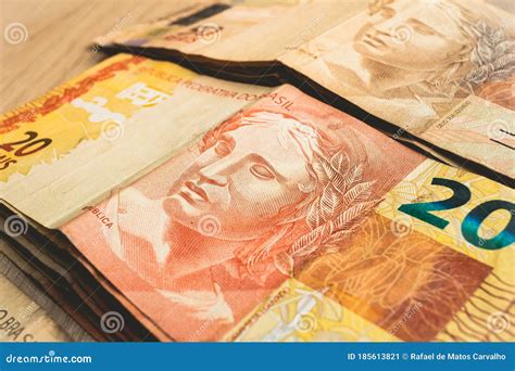 Real Brazilian Currency Money Brazil Dinheiro Brasil Reais Stock