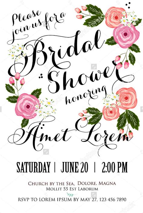 bridal shower word template