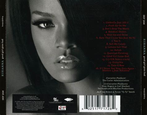 Carátula Trasera De Rihanna Good Girl Gone Bad Edicion Reino Unido