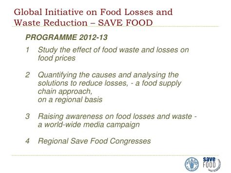 Global Initiative On Food Loss And Waste Reduction