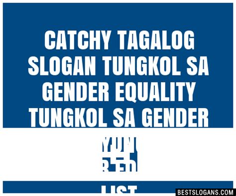 100 Catchy Tagalog Tungkol Sa Gender Equality Tungkol Sa Gender Equalityungkol Sa Gender