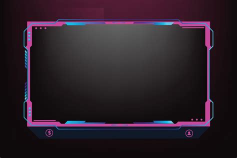 Live Broadcast Gaming Overlay Decoration With Abstract Shapes Girly