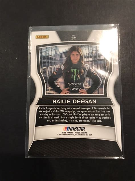 2018 Panini Prizm Racing Hailie Deegan Rookie Card Rc 30 Ebay