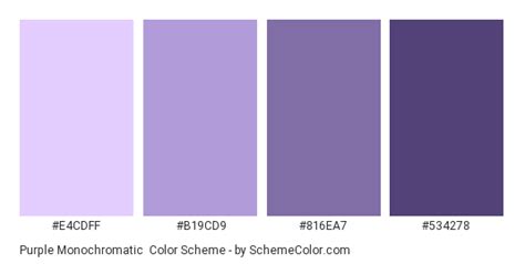 Purple Monochromatic Color Scheme Lavender