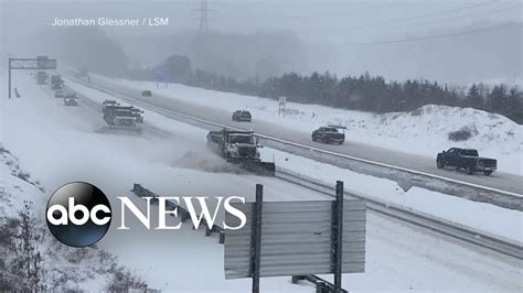 Snow Ice From Massive Winter Storm Makes Travel Dangerous Euro News