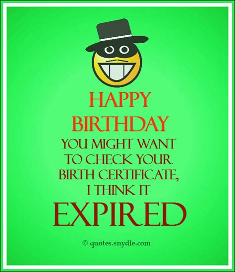 Funny Happy Birthday Card Quotes