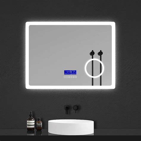 Buy Backlit Illuminated Bluetooth Bathroom Mirror 800x600 Mm Wall Ed