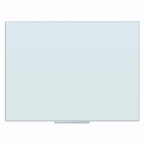 U Brands Floating Glass Dry Erase Board 48 X 36 Inches White Frosted Surface Frameless