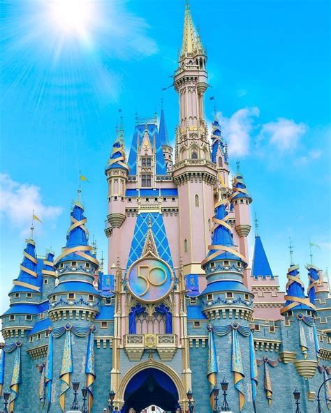 Cinderella Castle 50th Anniversary Crest Disney World Castle Disney