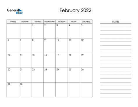 Printable Calendar February 2022 Background