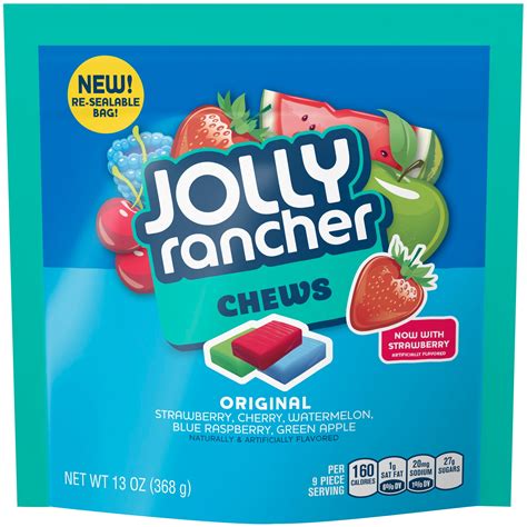 Jolly Rancher Chews Original Flavor Assortment Candy 13 Oz Bag