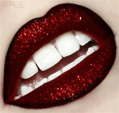 Red Glitter Lips ♥ Glitter Lips Lip Art Lipstick