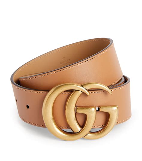 Womens Gucci Beige Leather Marmont Belt Harrods Countrycode