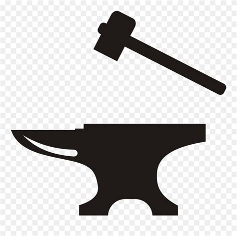 Download Anvil Blacksmith Hammer Clip Art Anvil Black And White