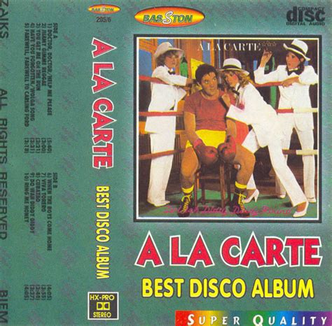 A La Carte Best Disco Album Cassette Discogs