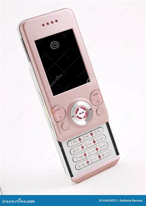 Pink Slider Cell Phone Right Angle Perspective Stock Image Image 6442429